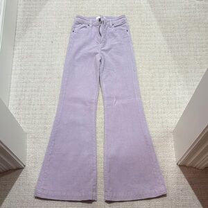 Rolla’s Women's Lavender Corduroy Flare Jeans